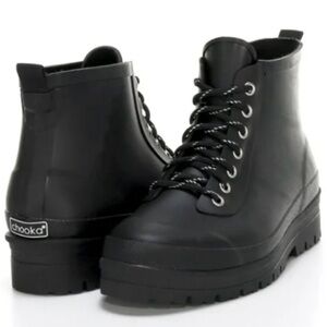Chooka Women's REDMOND HIKER RAIN BOOT - BLACK Size 6